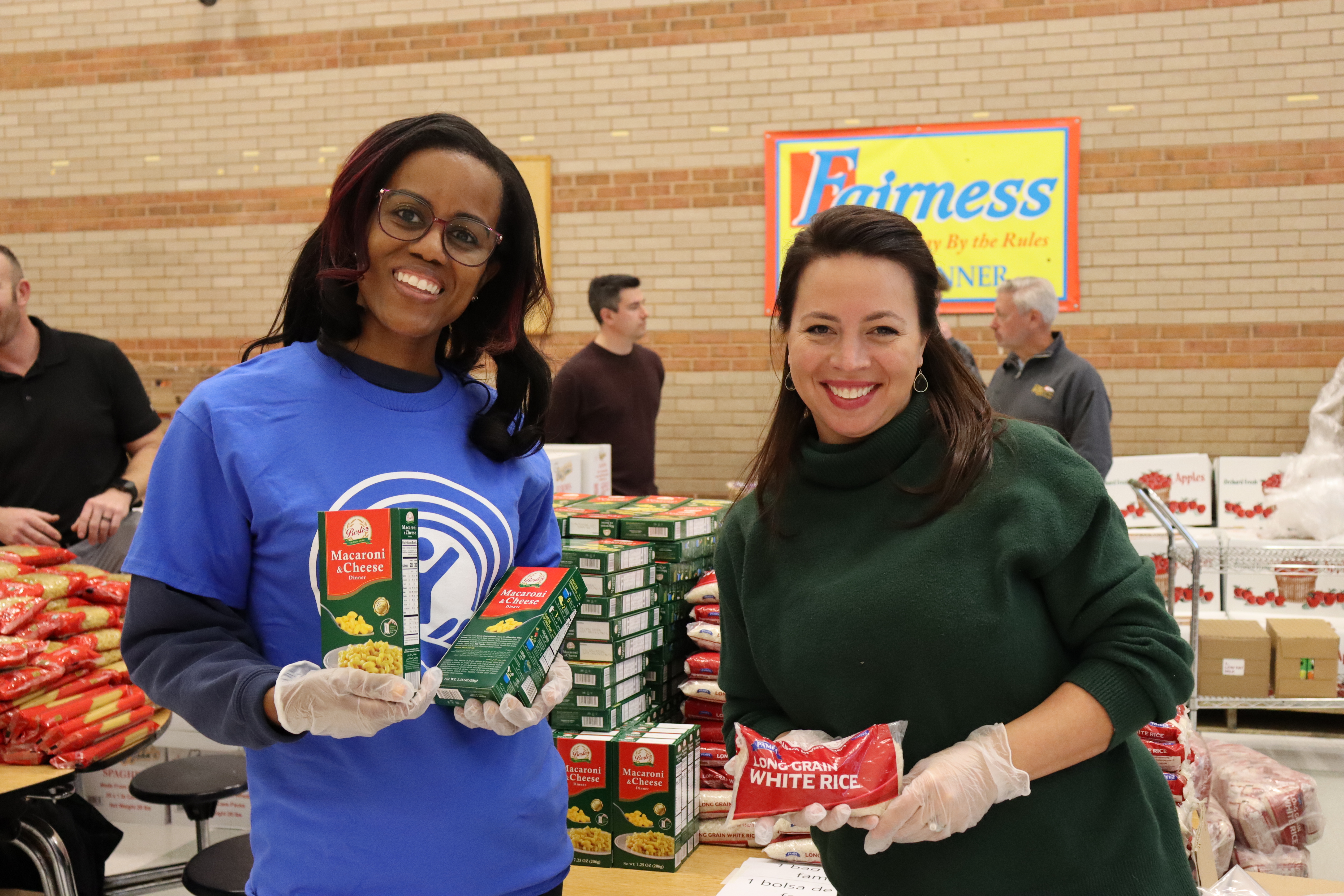 Volunteers with Food